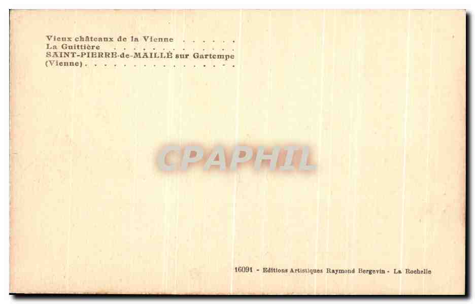 CPA la Guittiere Saint Pierre de maille sur Gartempe  — Verso