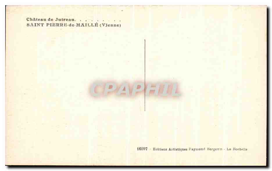CPA Chateau de Jutreau Saint Pierre de Maille  — Back