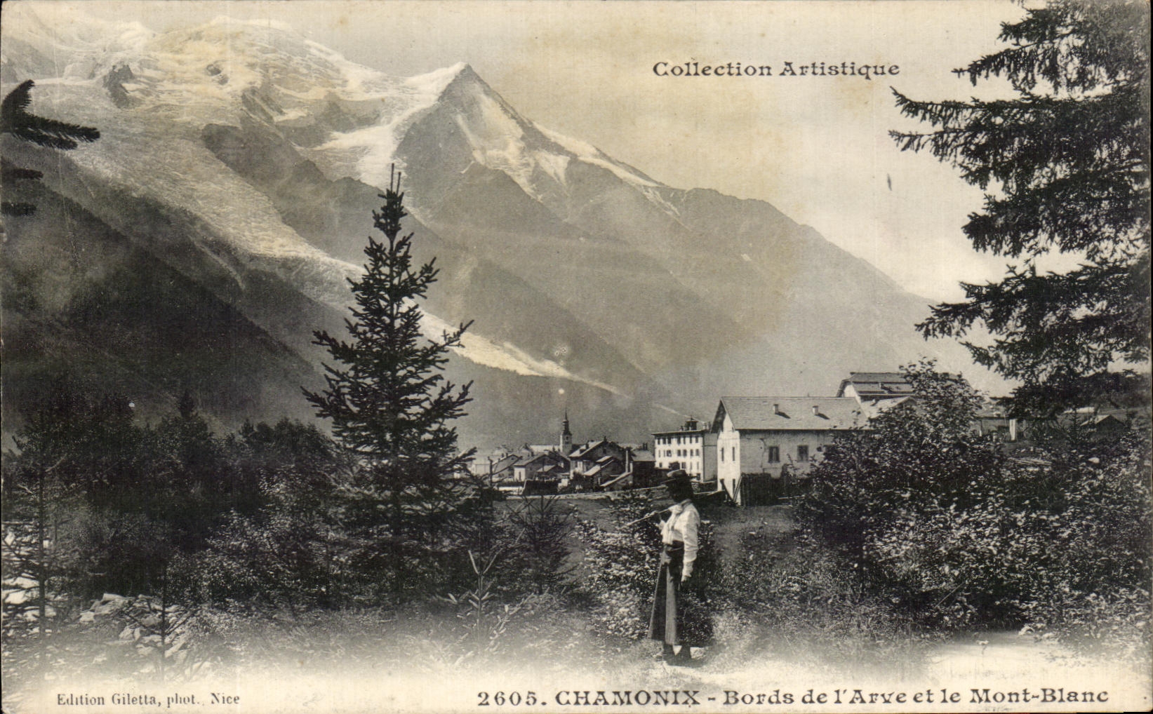 CPA Chamonix Bords De l'Arve Et Le Mont Blanc