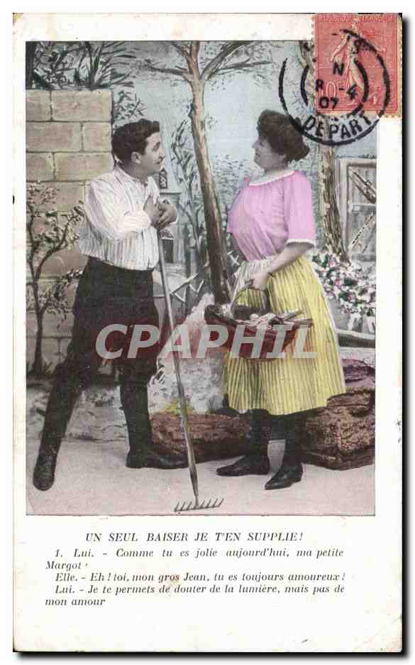 CPA Un Seul Baiser Je Ten Supplie Femme