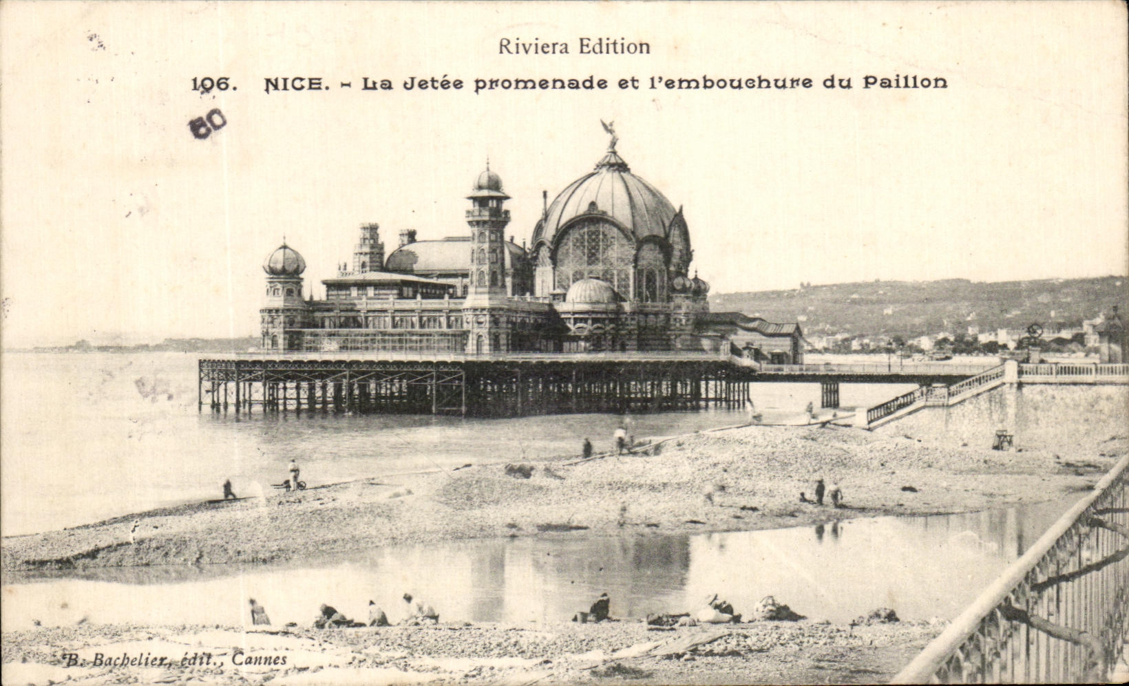 CPA Nice La Jetee Promenade Et l'Embouchure Du Paillon