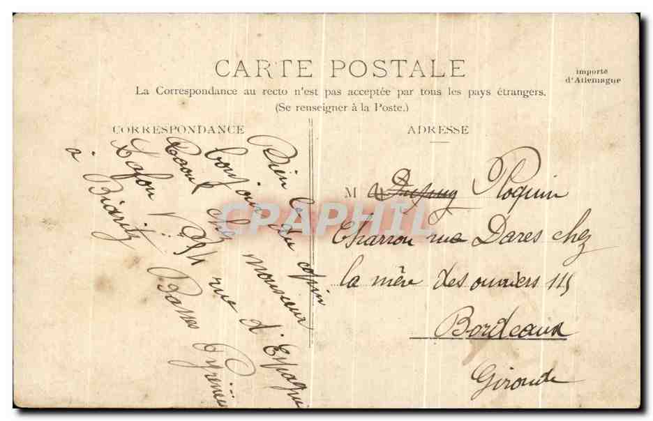 CPA Biarritz Hotel casino — Verso