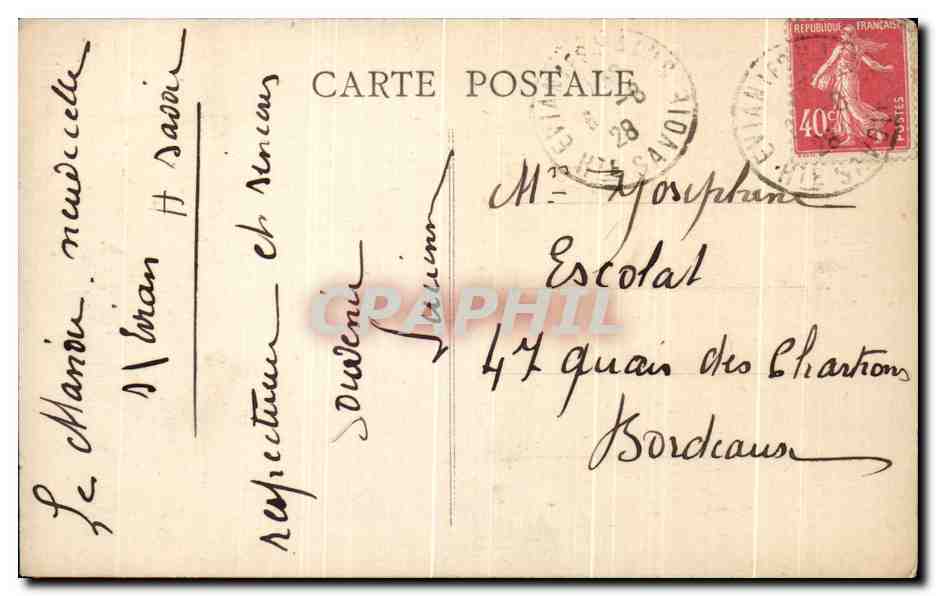 CPA Evian Les Bains Etablisement Thermal Et Savoy hotel — Verso