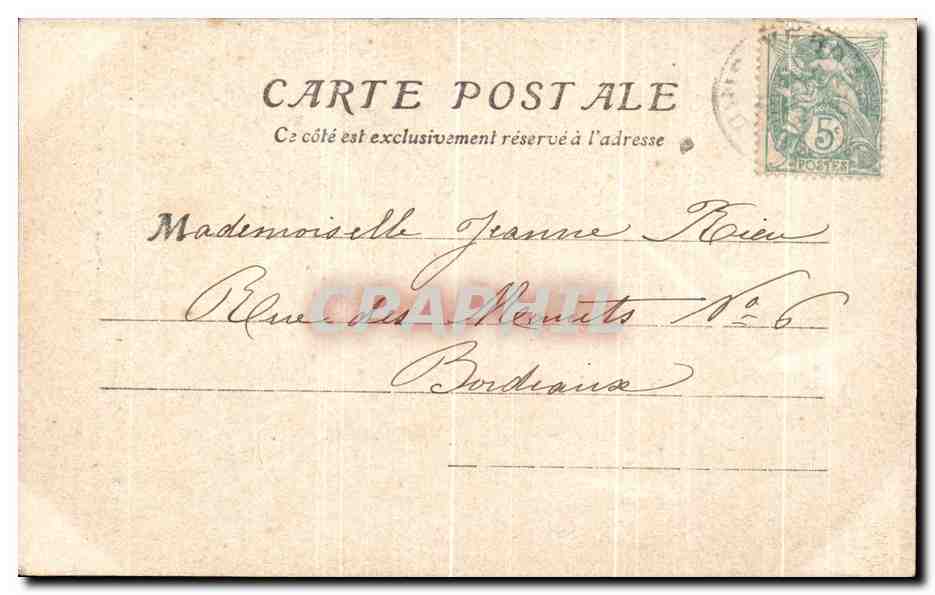 CPA Verdelais Clocher Et Portique de l'Eglise De Verdelais — Back