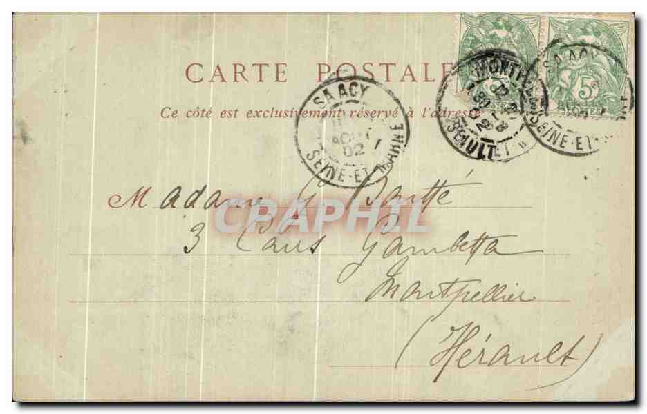 CPA Moret Portail de l'Eglise Notre Dame  — Rückseite