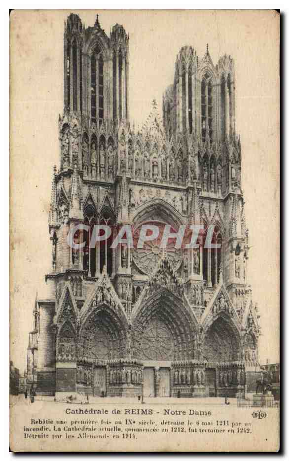 CPA Cathedrale De Reims Notre Dame 