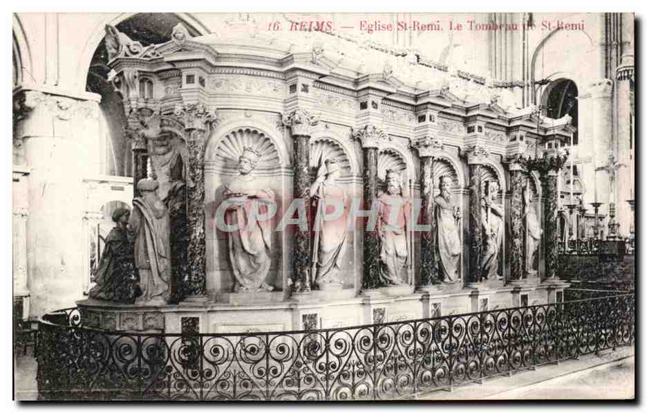 CPA Reims Eglise St Remi Le Tombeau St Remi