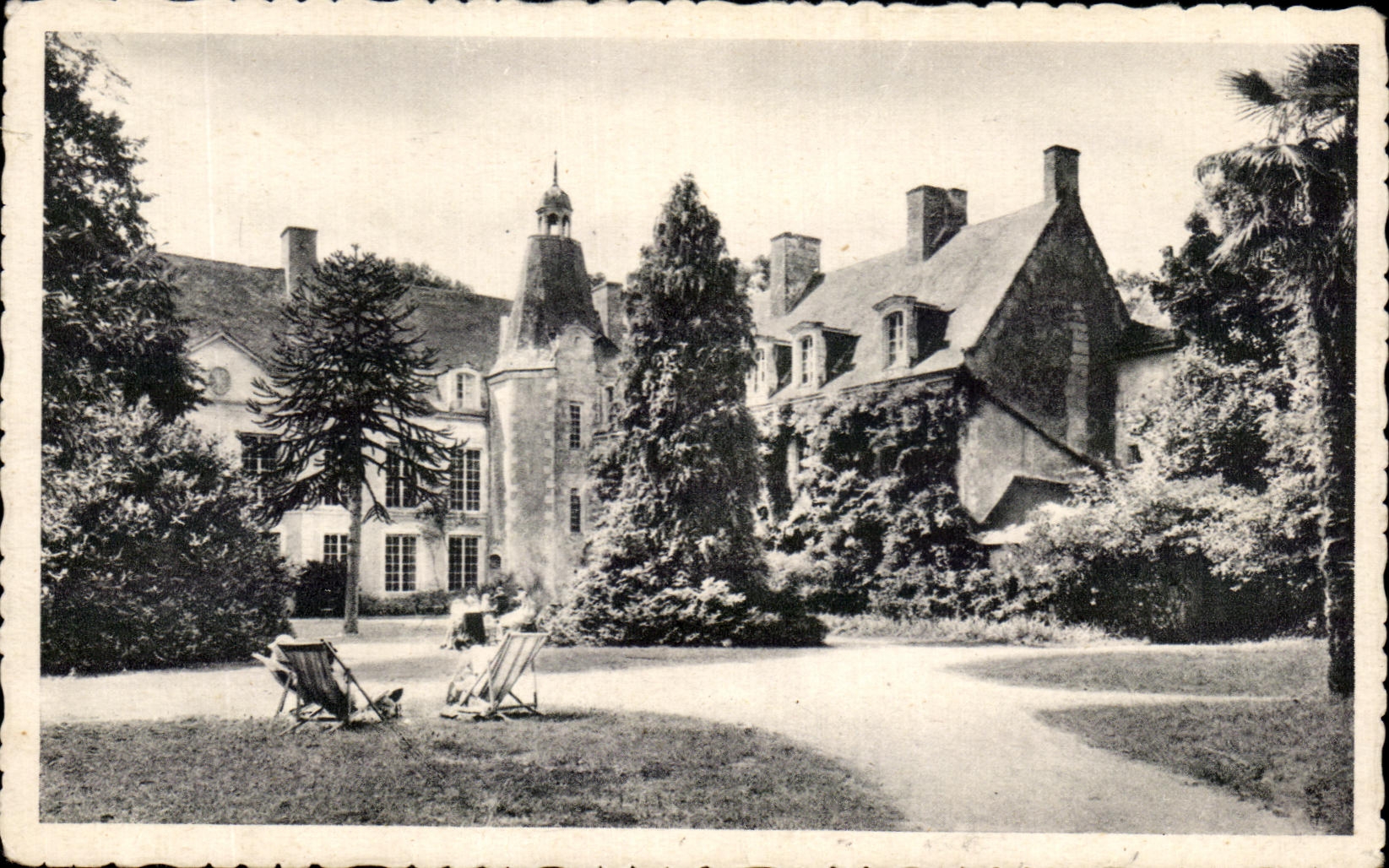 CPA Chateau De L'Auberdiere Hotel Pension Par Bauge