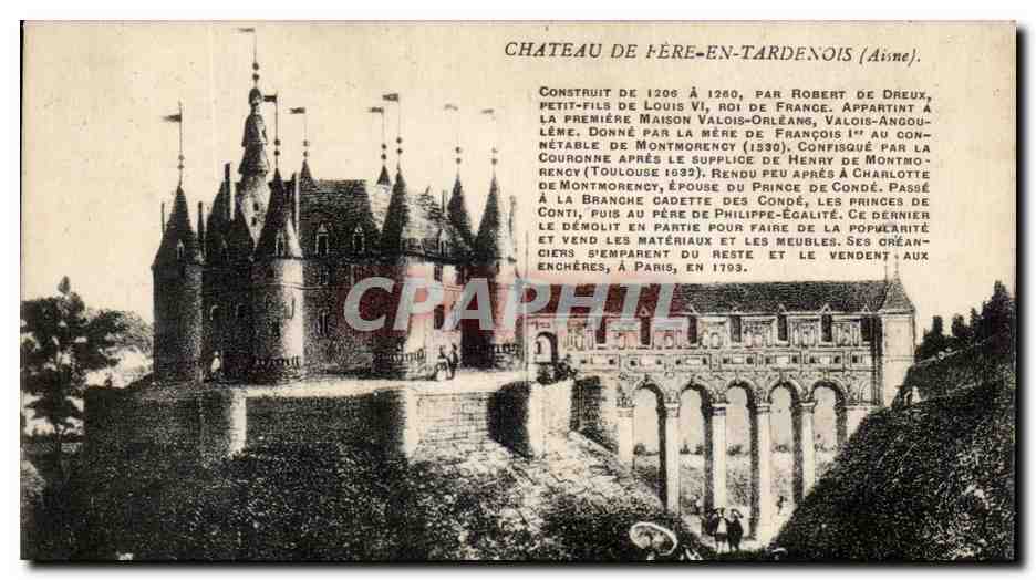 Château de Fère-en-Tardenois (Aisne) — Histoire et détails architecturaux — éditeur non visible