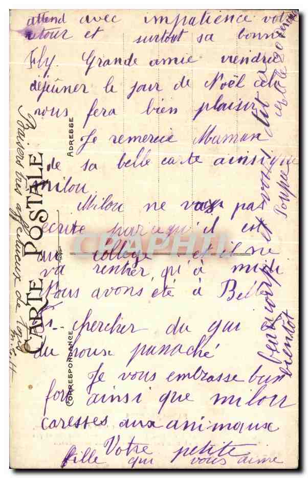 CPA Paysanneries La Route de Livarot Mon Bon Mossieu Folklore Costume — Verso