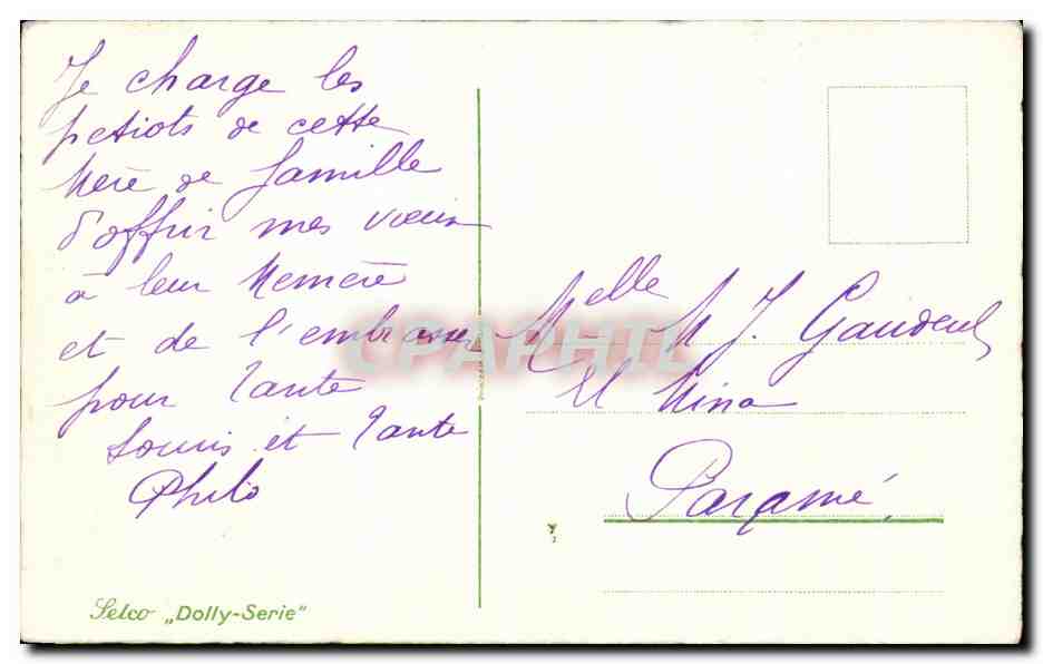 CPA May Good Luck Cling To You Une Mere de Famille Chats Chatons  — Rückseite