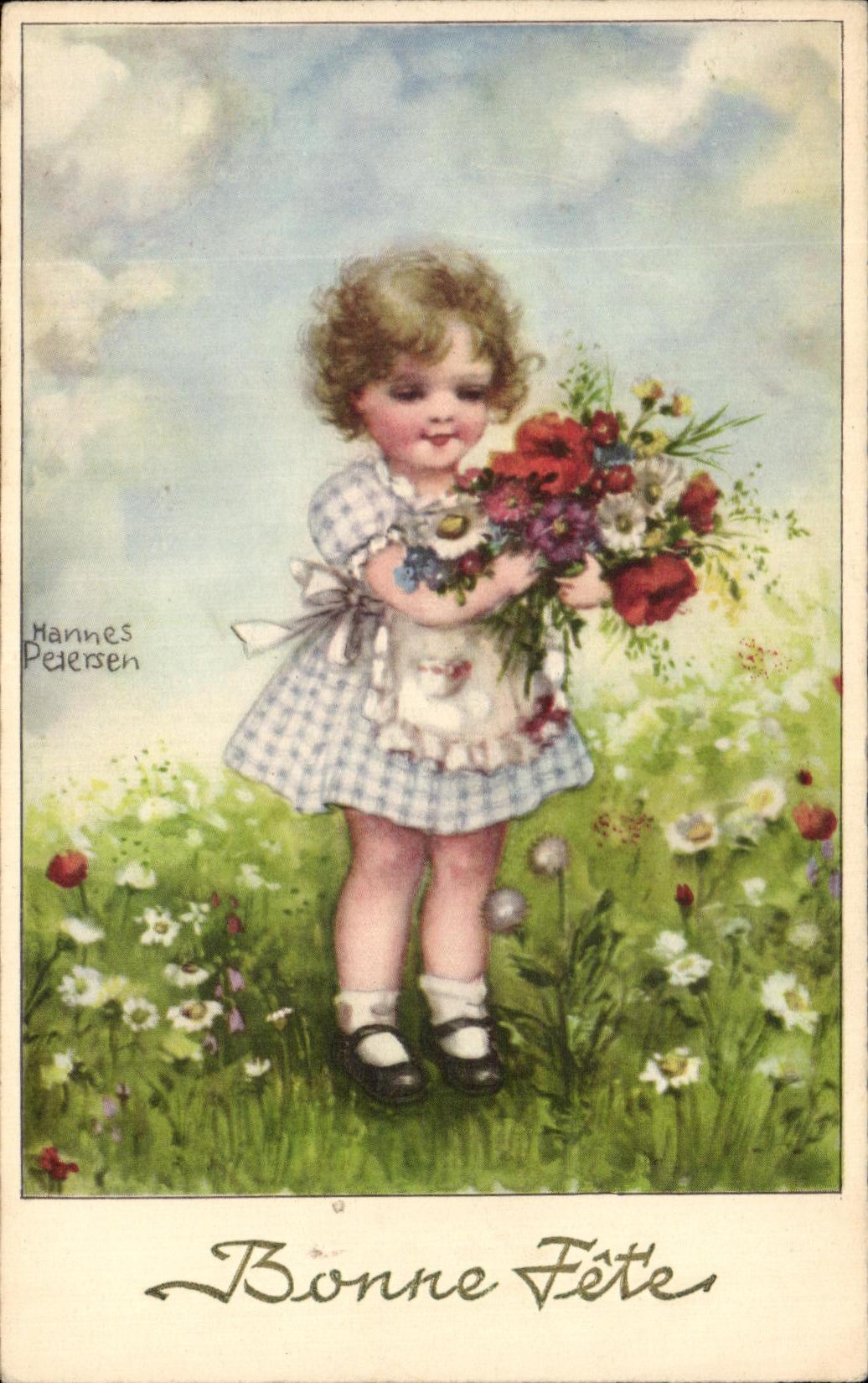 CPA Bonne Fete Enfant Mannes Petersen
