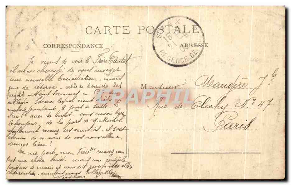 CPA Pendant la Lune de Miel Tunisie ane Mouly — Verso