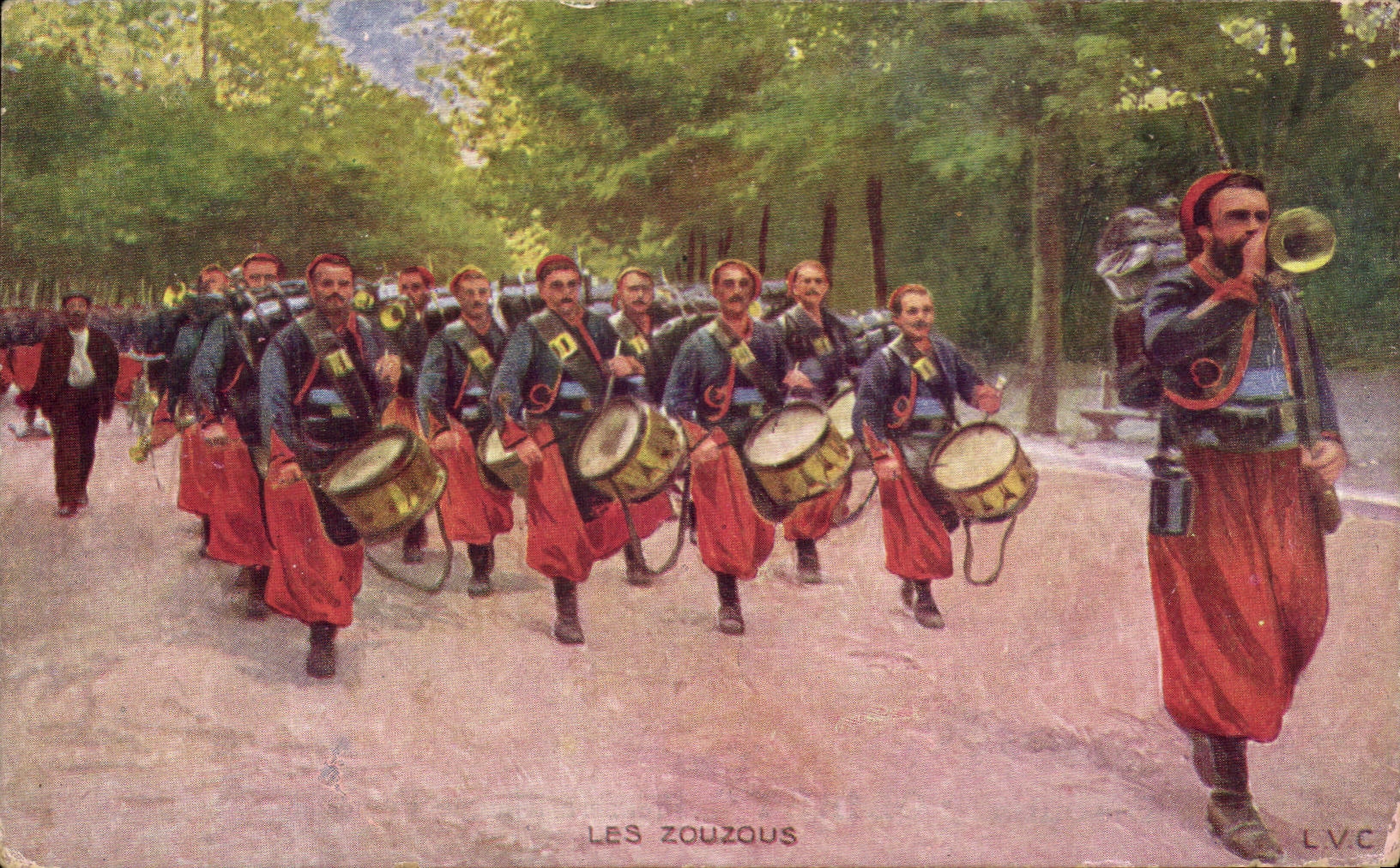 CPA Les Zouzous Zouaves Militaria