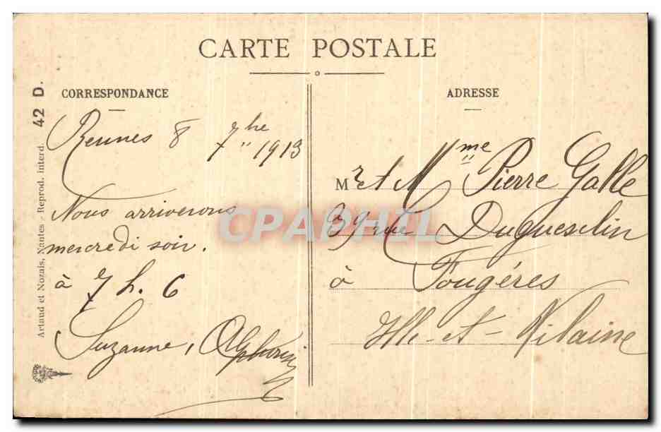 CPA La Bretagne Les Nouveaux nes Sont Baptises Illustrateur — Verso