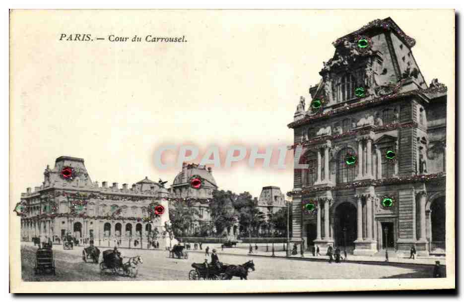 CPA Paris Cour du Carrousel Louvre
