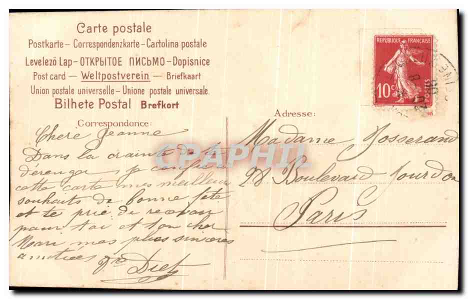 CPA De Chatillon Recevez ces Fleurs Automobile Enfant — Rückseite