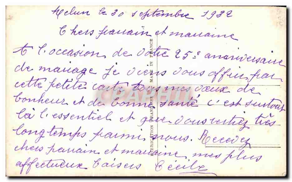 CPA Fantaisie Enfants maries mariage  — Rückseite