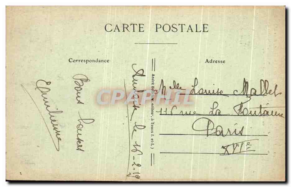 CPA Amboise Pagode De Chateloup Dans La Foret d'Amboise Edifiee Par Le Duc de Choiseul — Rückseite