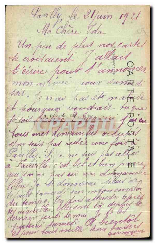 CPA Amboise Le Clos Luce habite par Leonard de Vinci — Rückseite