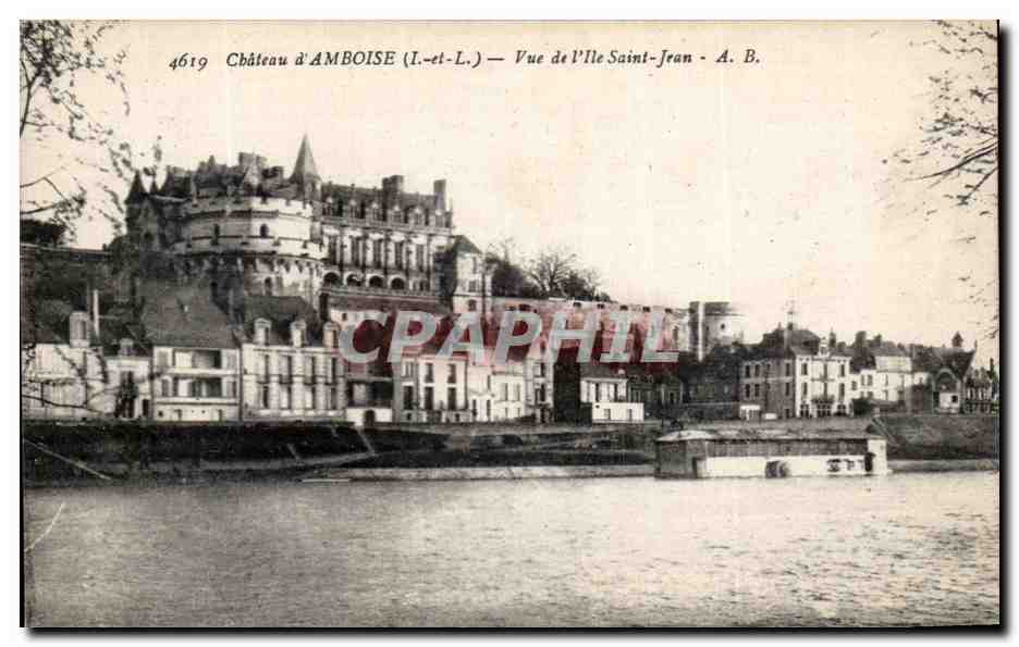 CPA Chateau Amboise vue De l'Ile Saint Jean
