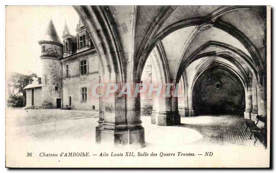 CPA Chateau d'Amboise Aile Louis XII Salle Des Quatre Travees