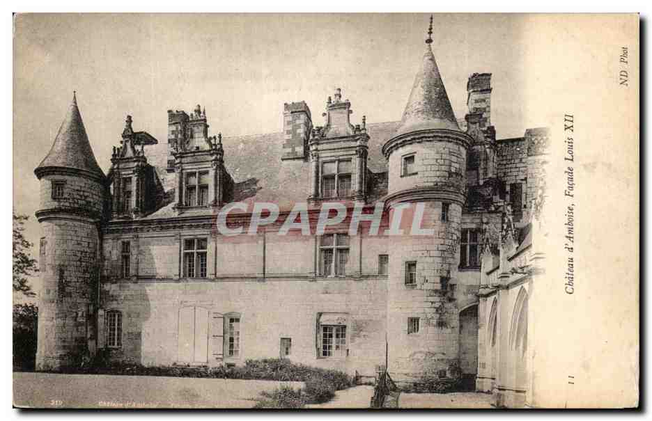CPA Chateau d'Amboise Facade Louis XII