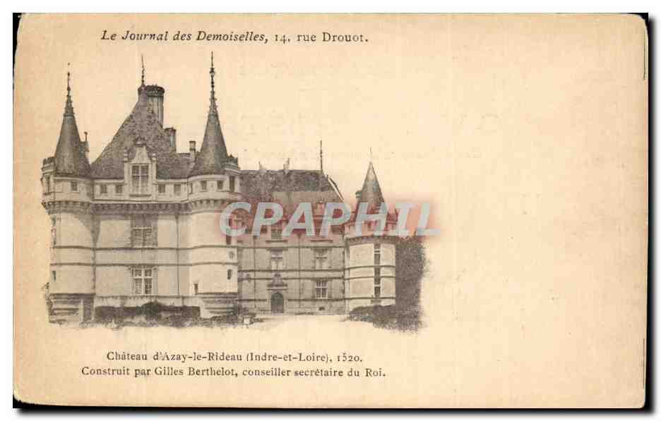 CPA Le Journal Des Demoiselles Rue Drouot Chateau d'Azay Le Rideau