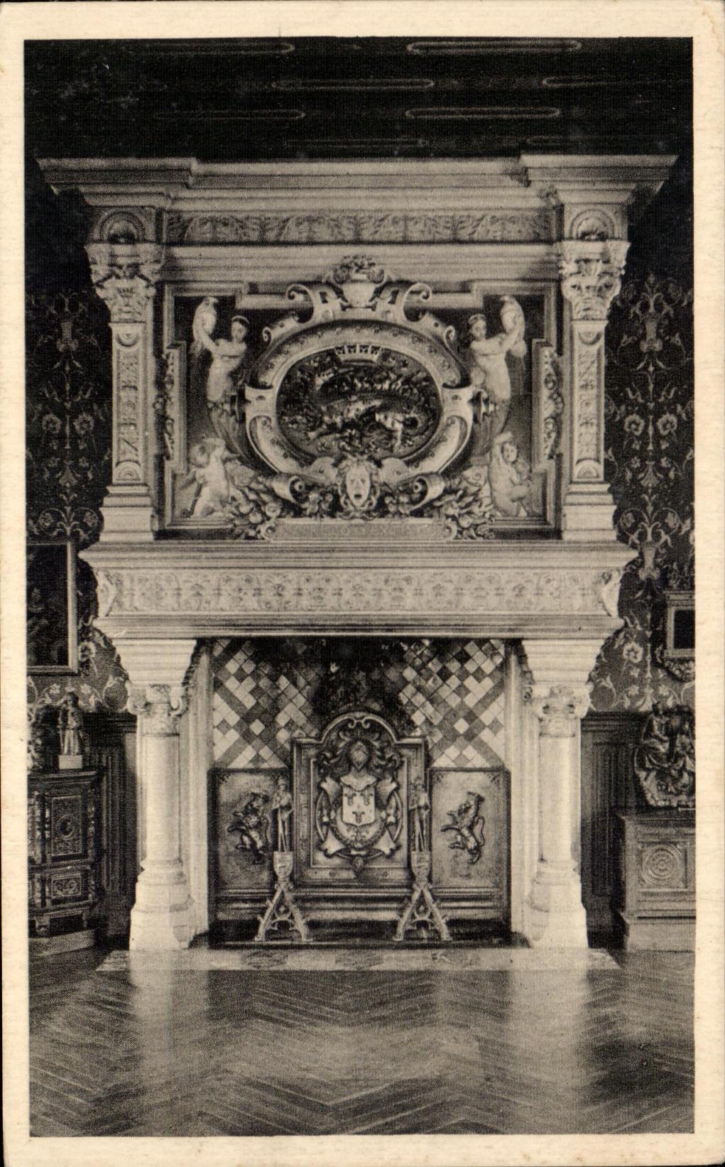 CPA Chateau d'Azay Le Rideau Chemine Francois 1er