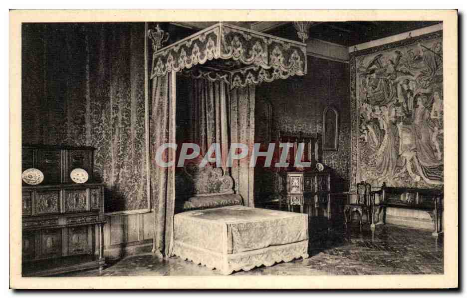 CPA Chateau d'Azay Le Rideau Chambre du Premier etage