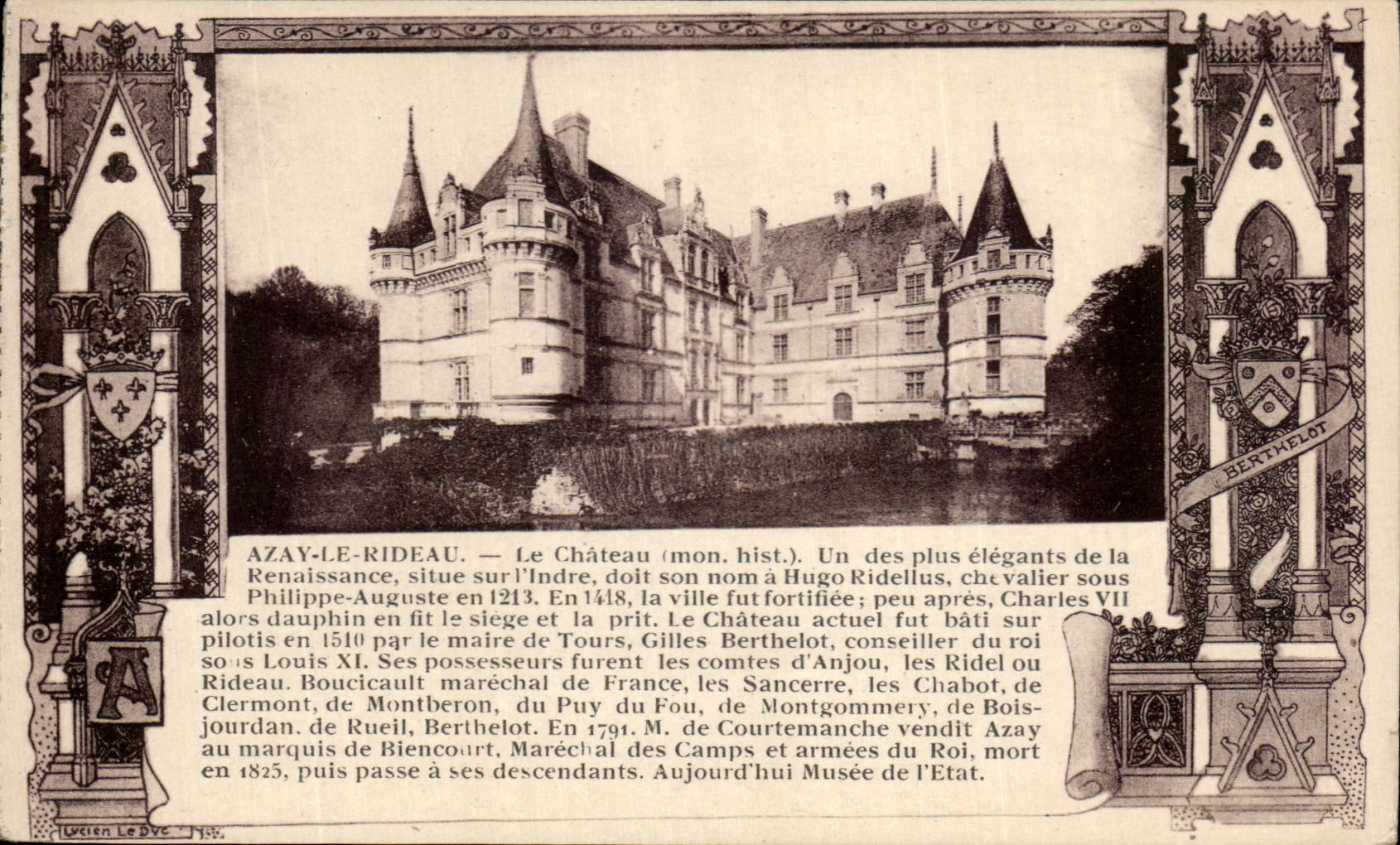 CPA Chateau D'Azay Le Rideau Le Chateau Un des Plus elegants de la Renaissance