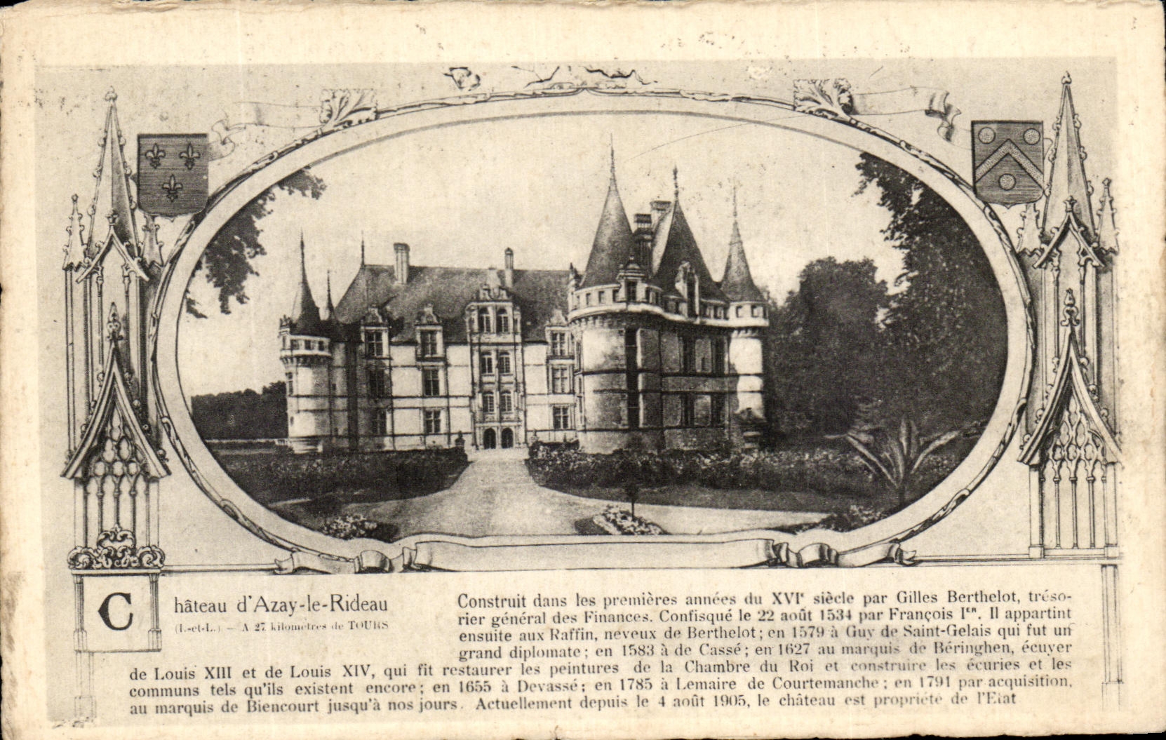 CPA Chateau d'Azay Le Rideau Construit dans les premieres 