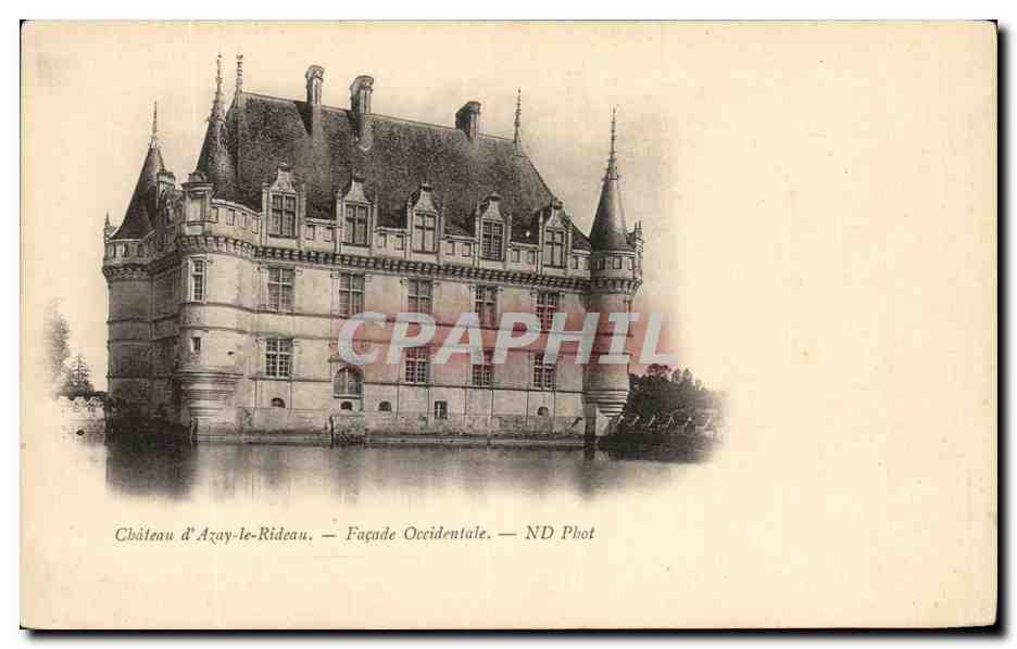 CPA Chateau d'Azay le Rideau Facade Occidentale