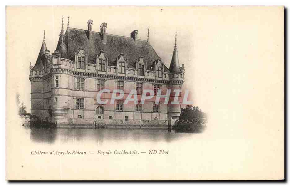 CPA Chateau d'Azay le Rideau Facade Occidentale