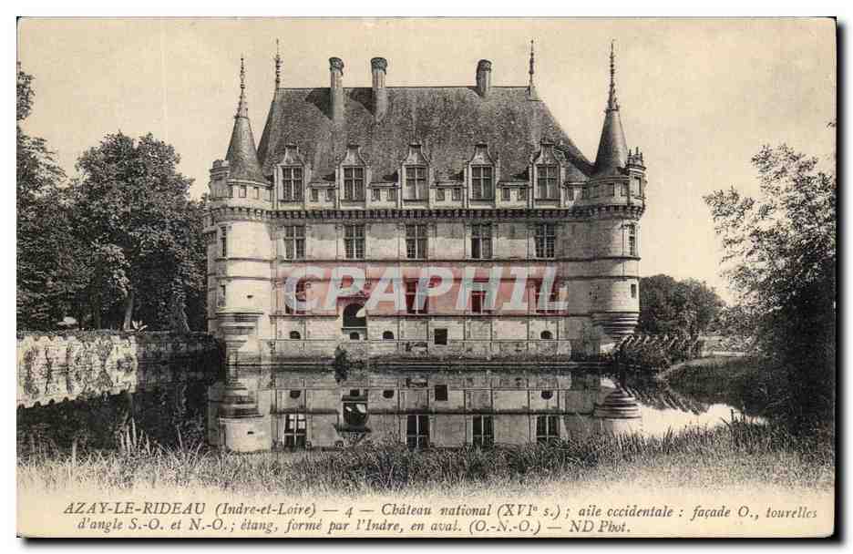 CPA Chateau d'Azay le Rideau Chatau national 