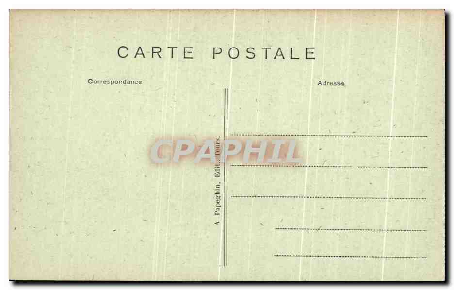 CPA Azay le Rideau Le Chateau National Salle des Fetes Tapisseries des Gobelins Scene de l'histoire de Constantin — Rückseite