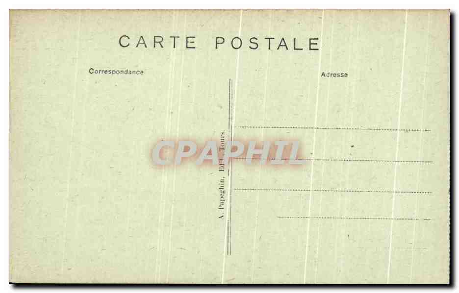 CPA Azay le Rideau Le Chateau National Credence en marqueterie ltalienne Henri  — Rückseite