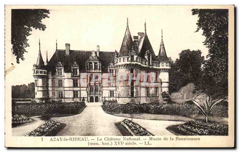 CPA Azay le Rideau Le Chateau National Musee de la Renaissance 