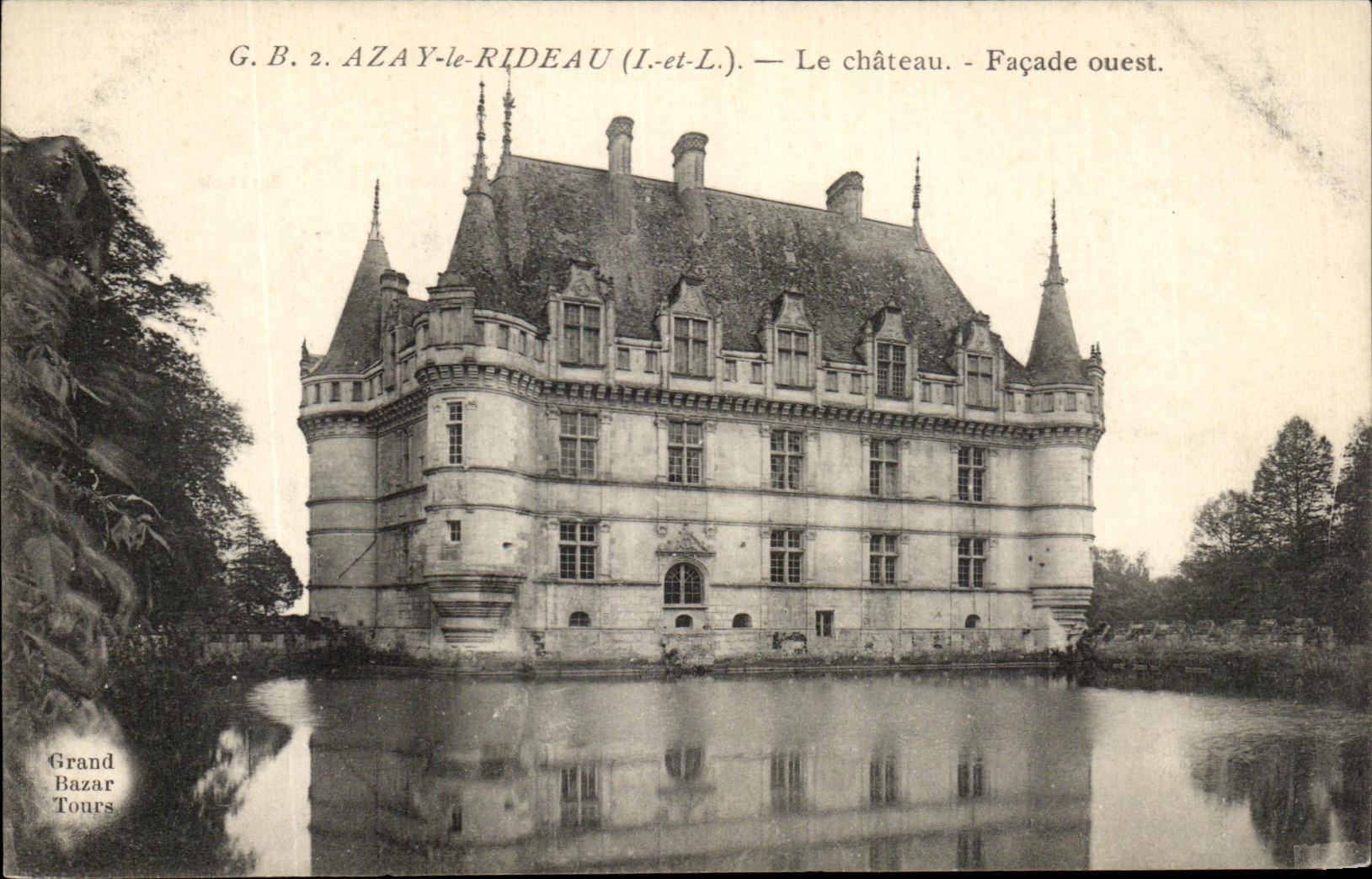 CPA Azay le Rideau Le Chateau Facade Ouest