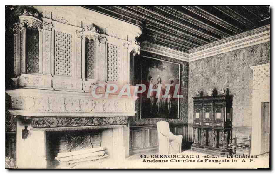 CPA Chenonceau Le Chateau Ancienne Chambre de Francois
