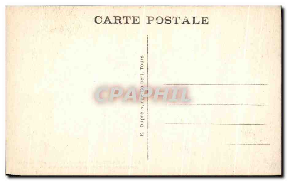 CPA Chenonceau Le Chateau Ancienne Chambre de Francois — Rückseite