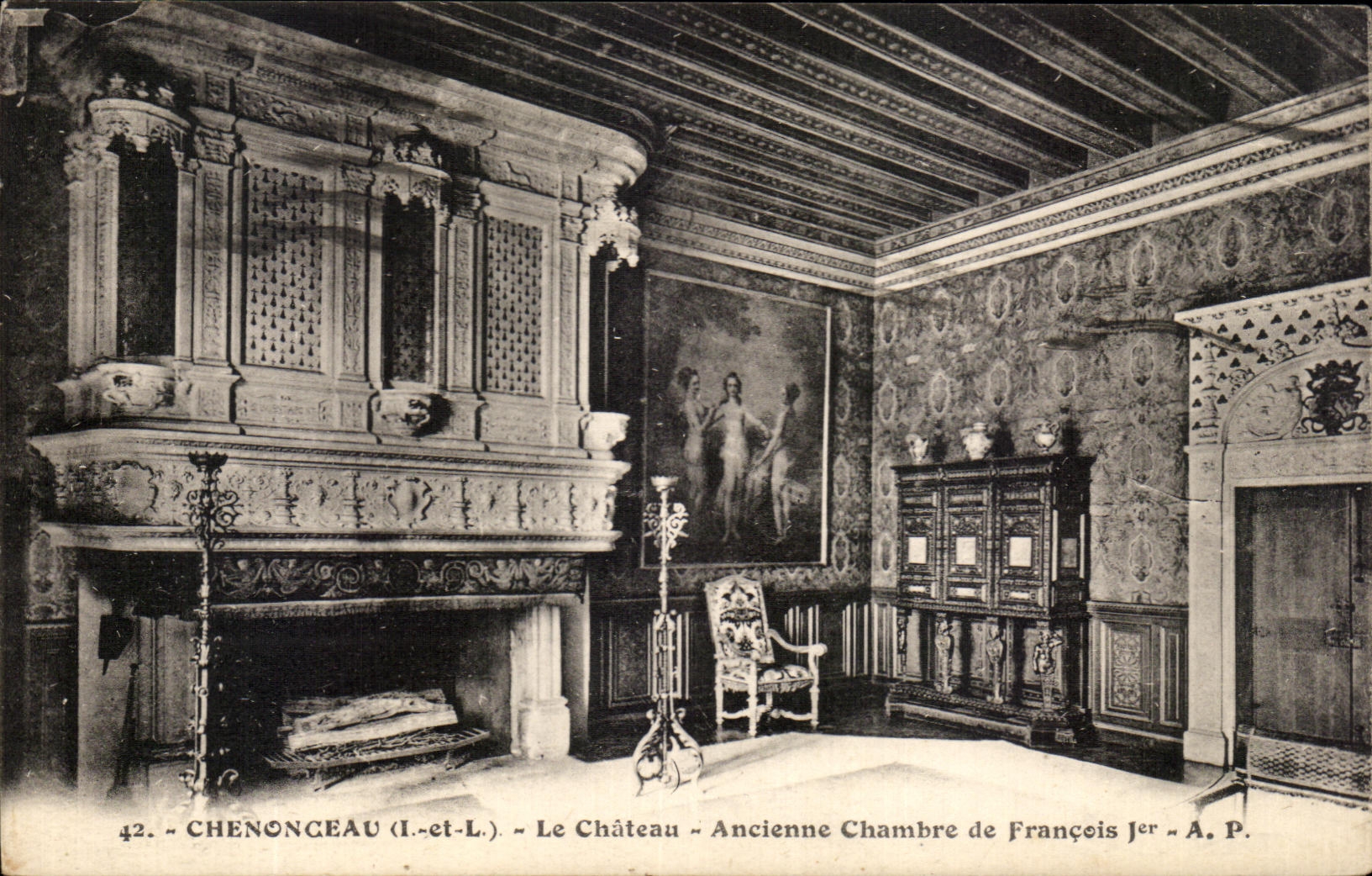 CPA Chenonceaux Le Chateau Ancienne Chambre de Francois 1er