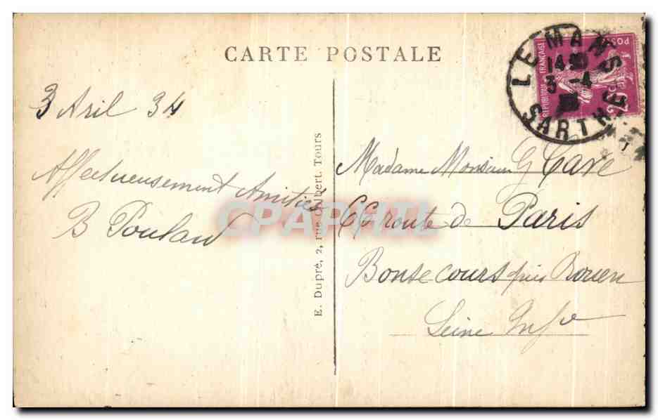 CPA Chenonceaux Le Chateau Chambre Francois 1er Meuble italien — Rückseite