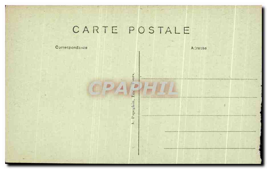 CPA Chenonceaux Le Chateau Le Puits en fer forge et les Commnuts — Rückseite