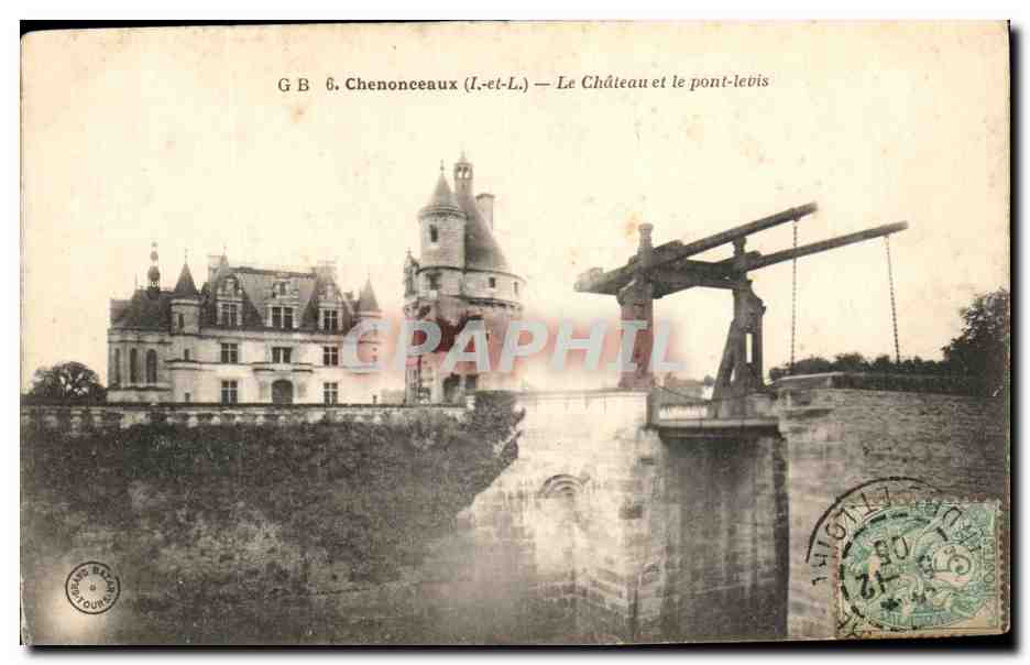 CPA Chenonceaux La Chateau et le Pont Levis