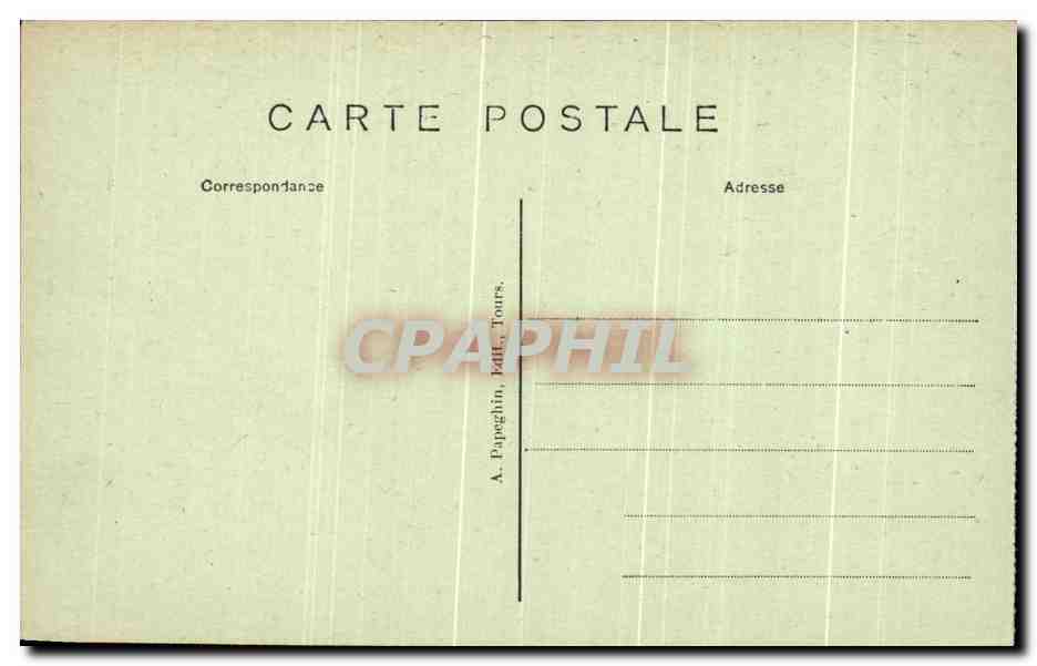 CPA Chenonceaux La Chateau Vestibule — Rückseite