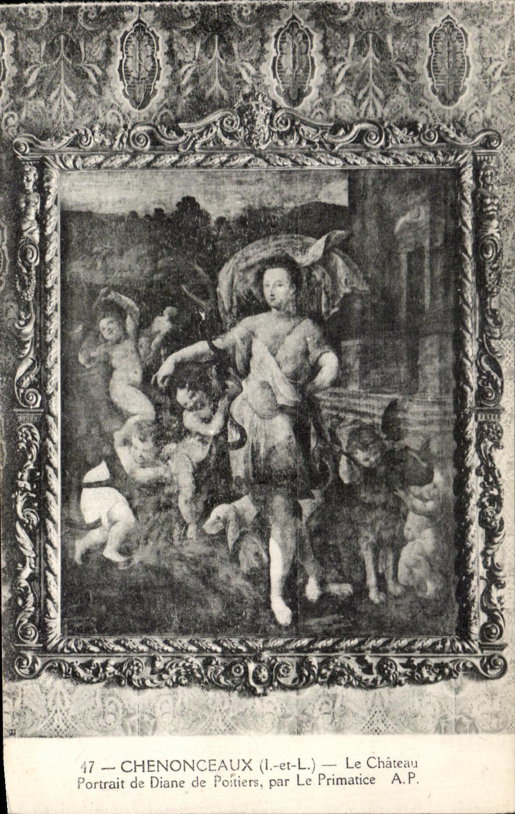 CPA Chenonceaux La Chateau Portrait de Diane de Poitiers par le Primatice