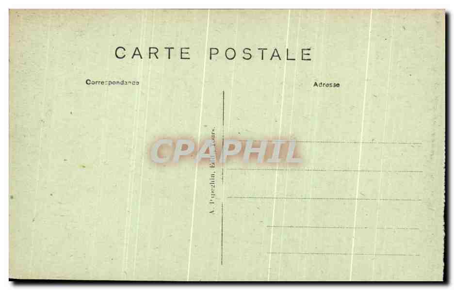 CPA Chenonceaux La Chateau Le Jardin et le Cher — Rückseite