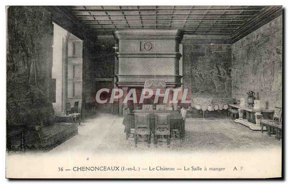 CPA Chenonceaux Le Chateau La Salle a manger