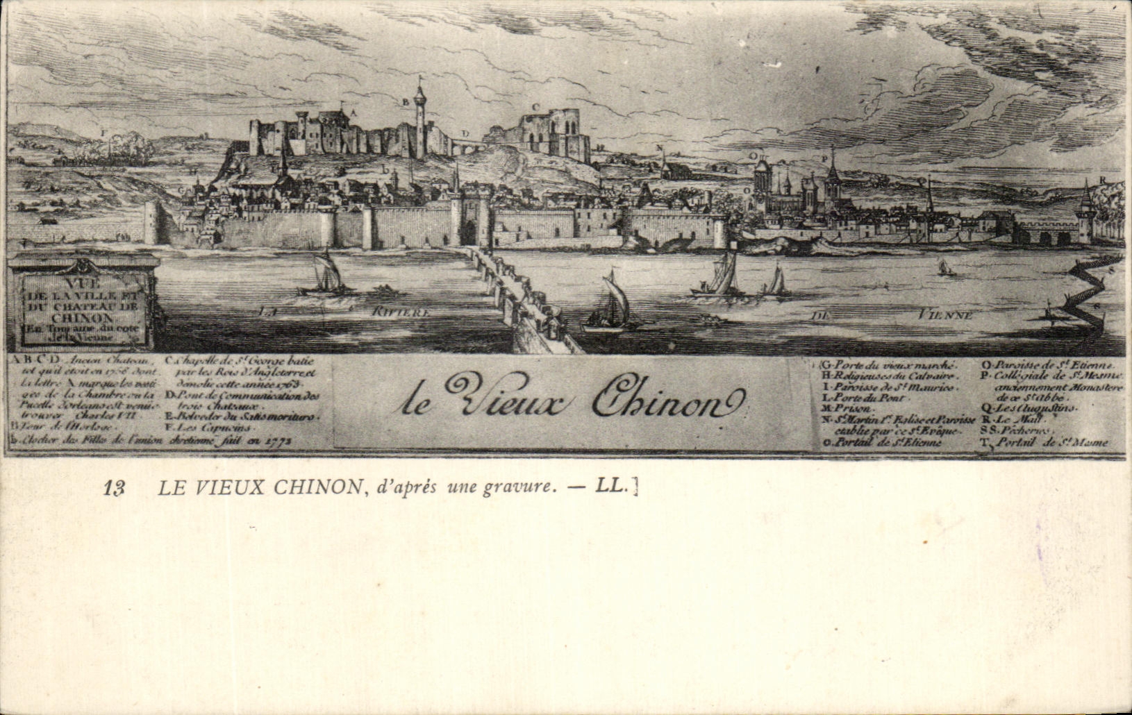 CPA Le Vieux Chinon d'apres une gravure